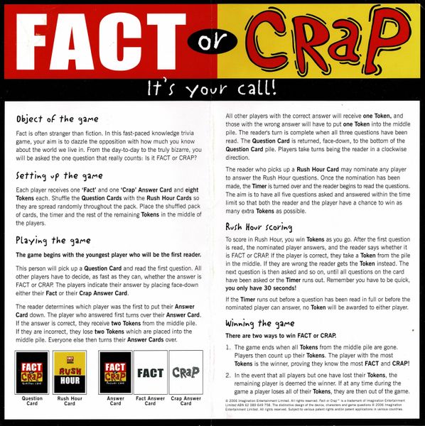 Fact Or Crap Board Game By University Games - Fast-Party Trivia Game For 3-8 Players, Ages 12+ - View #6