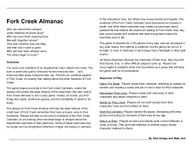 RPG Item: Fork Creek Almanac