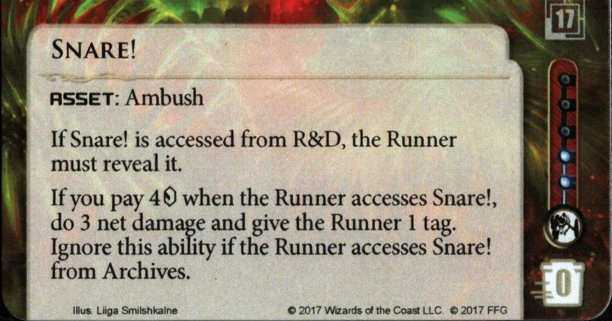 Android: Netrunner – Alternate Art Snare! | Board Game Accessory ...