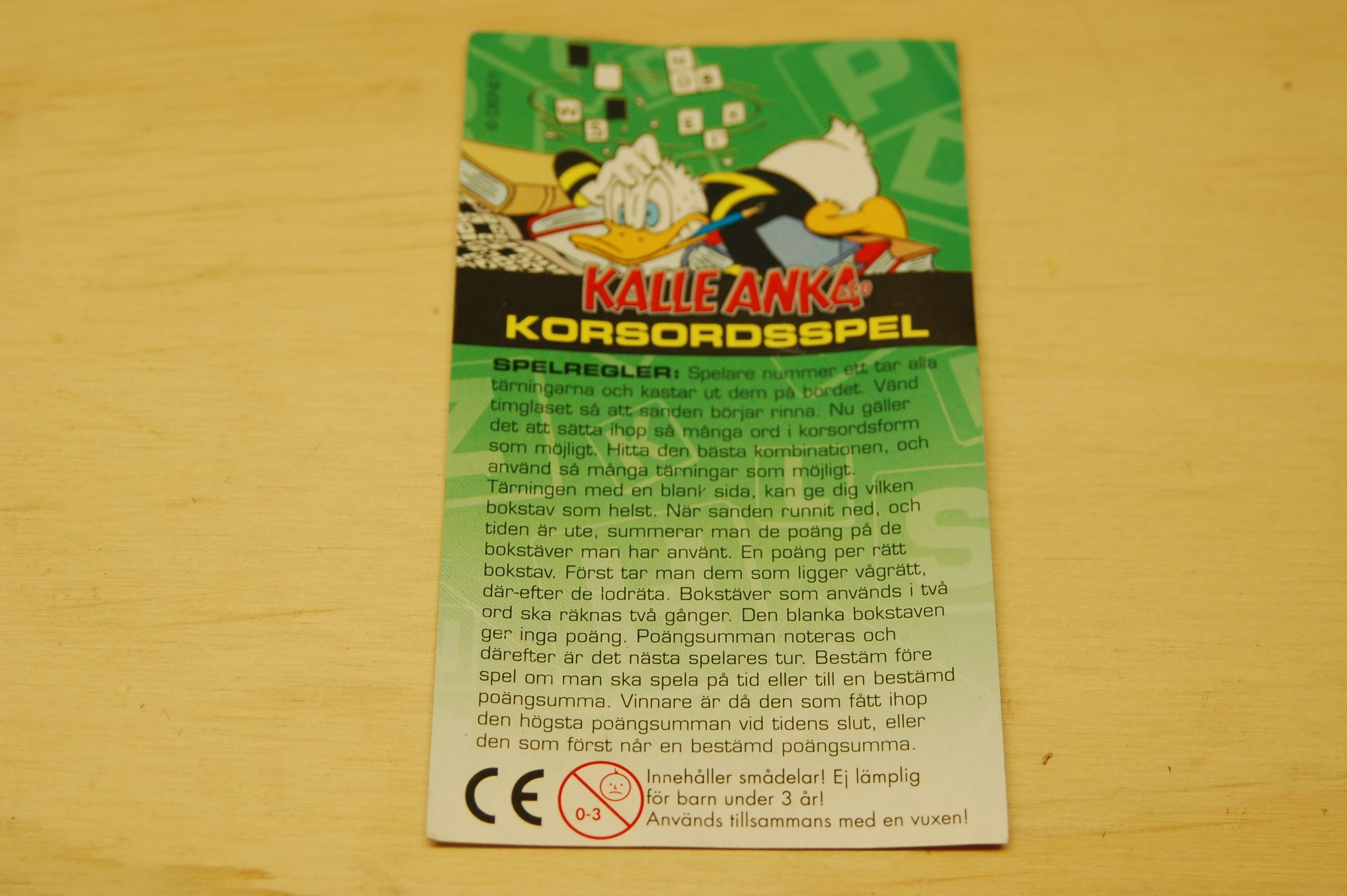 Kalle Anka & Co Korsordsspel