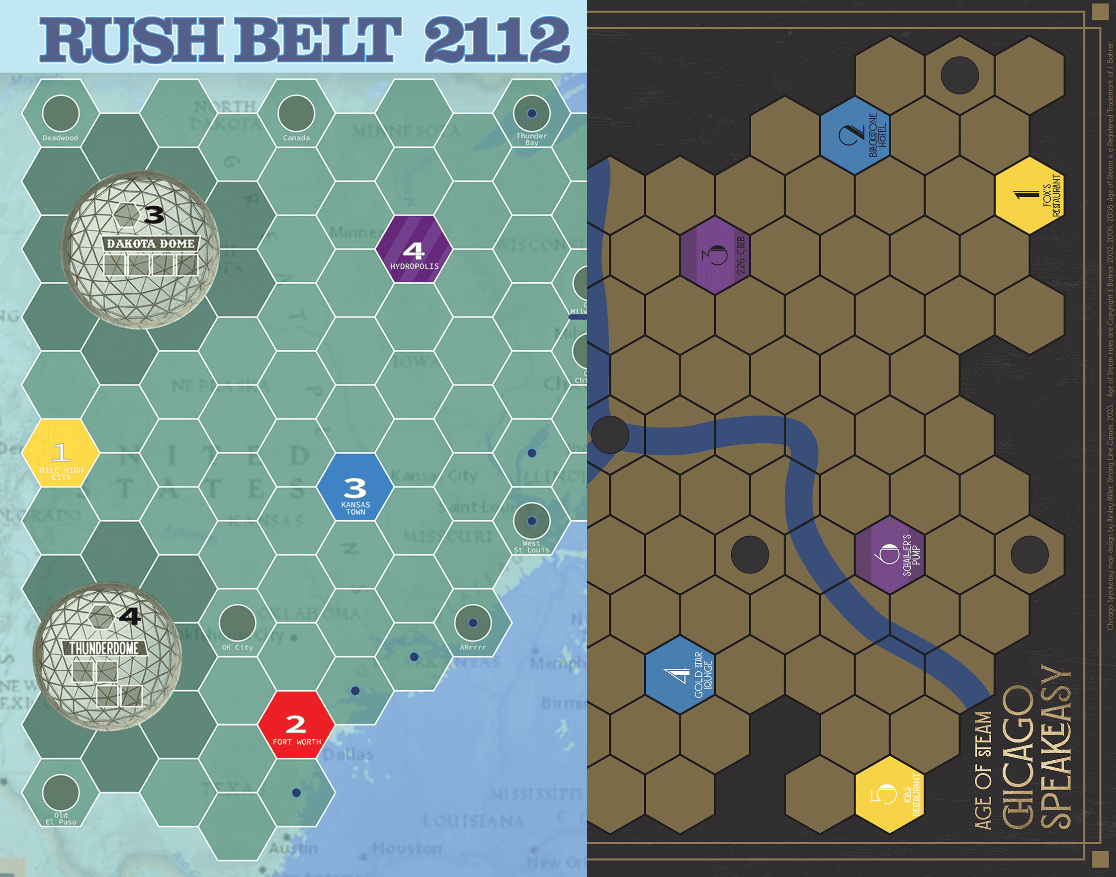 Age of Steam Expansion: Chicago Speakeasy / Rush Belt 2112 cover