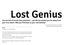 RPG Item: Lost Genius
