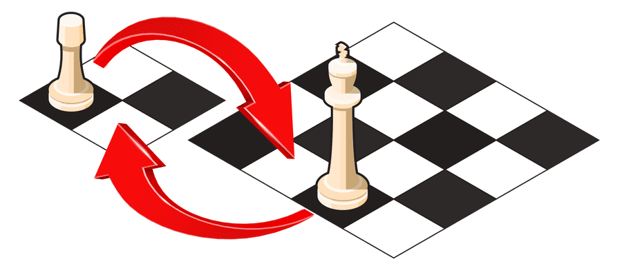Tri dimensional chess queen's side castling