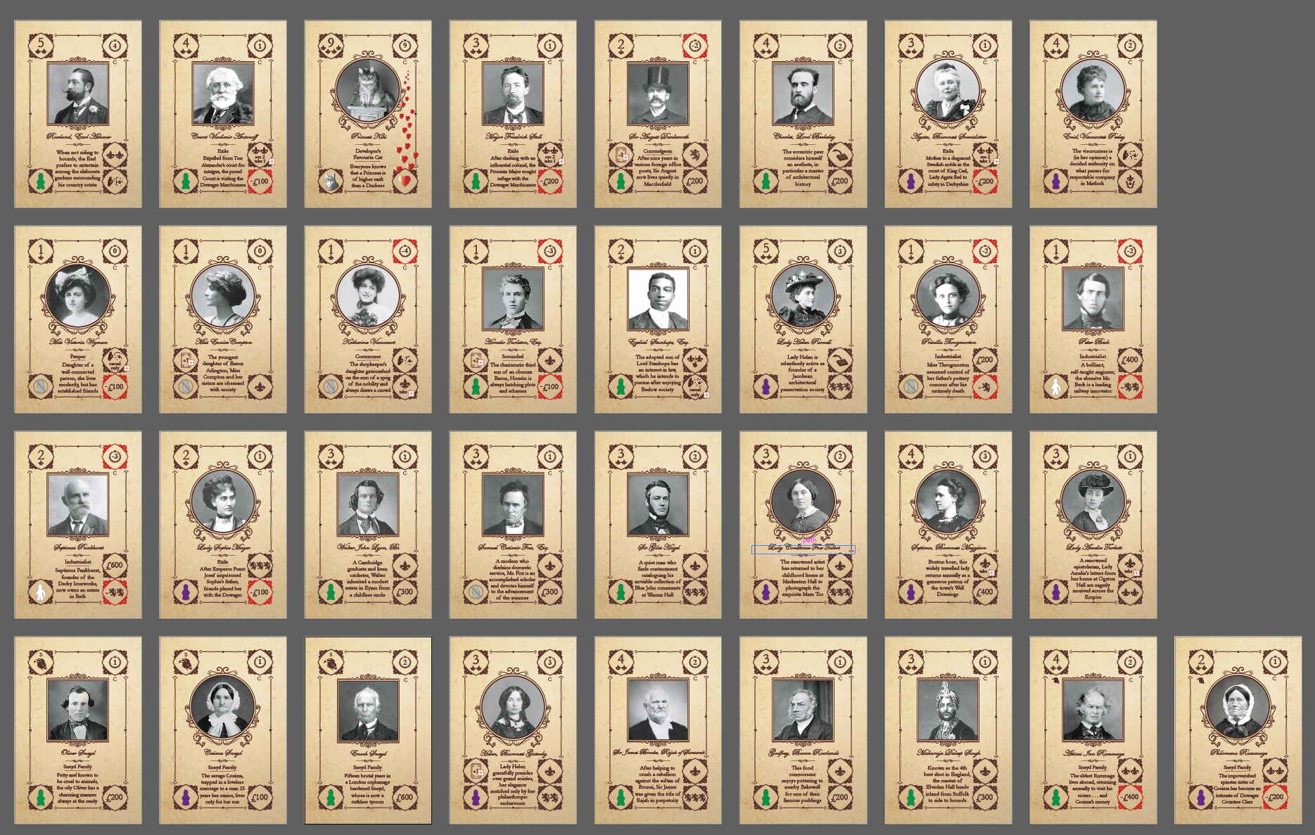 Gentry Cards | Obsession: Characters Expansion