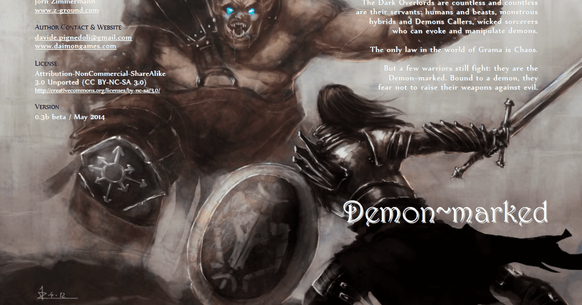 Demon~marked | RPG Item | BoardGameGeek