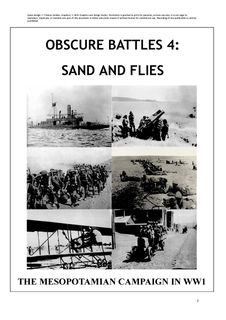 Obscure Battles 4: Sand and Flies – The Mesopotamian Campaign in WW1