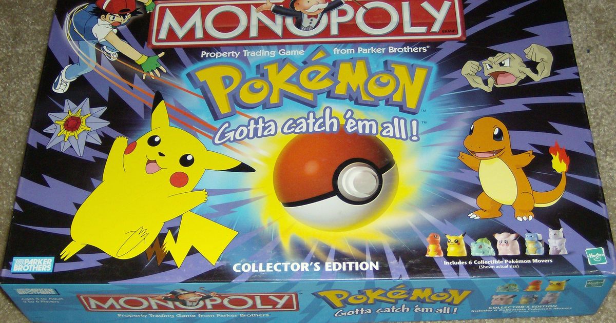 Monopoly Pokemon Collectors Edition 1999 Replacement Game Board Or Box