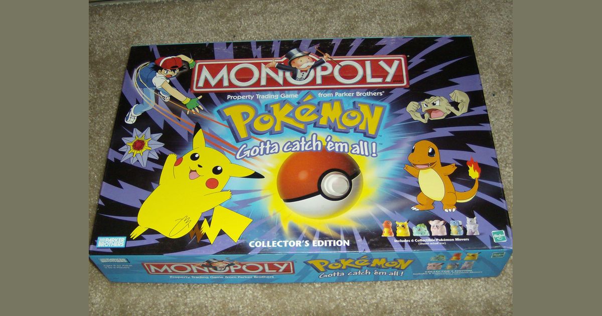 Cards Replacement Instructions Pokemon Monopoly Kanto Edition Spares 