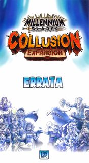 Millennium Blades: Collusion – Errata