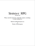 RPG Item: Sinister RPG (Playtest)