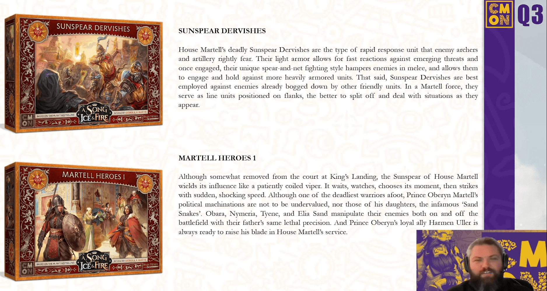 House Martell appears to be confirmed A Song of Ice & Fire Tabletop