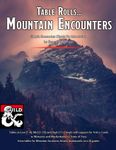 RPG Item: Table Rolls... Mountain Encounters