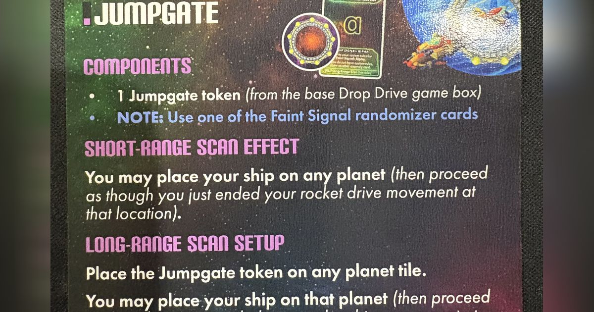 Drop Drive: Jumpgate Promo | Board Game | BoardGameGeek