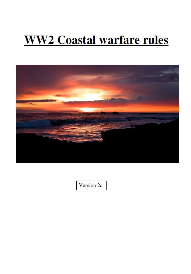 WW2 Coastal Warfare Rules