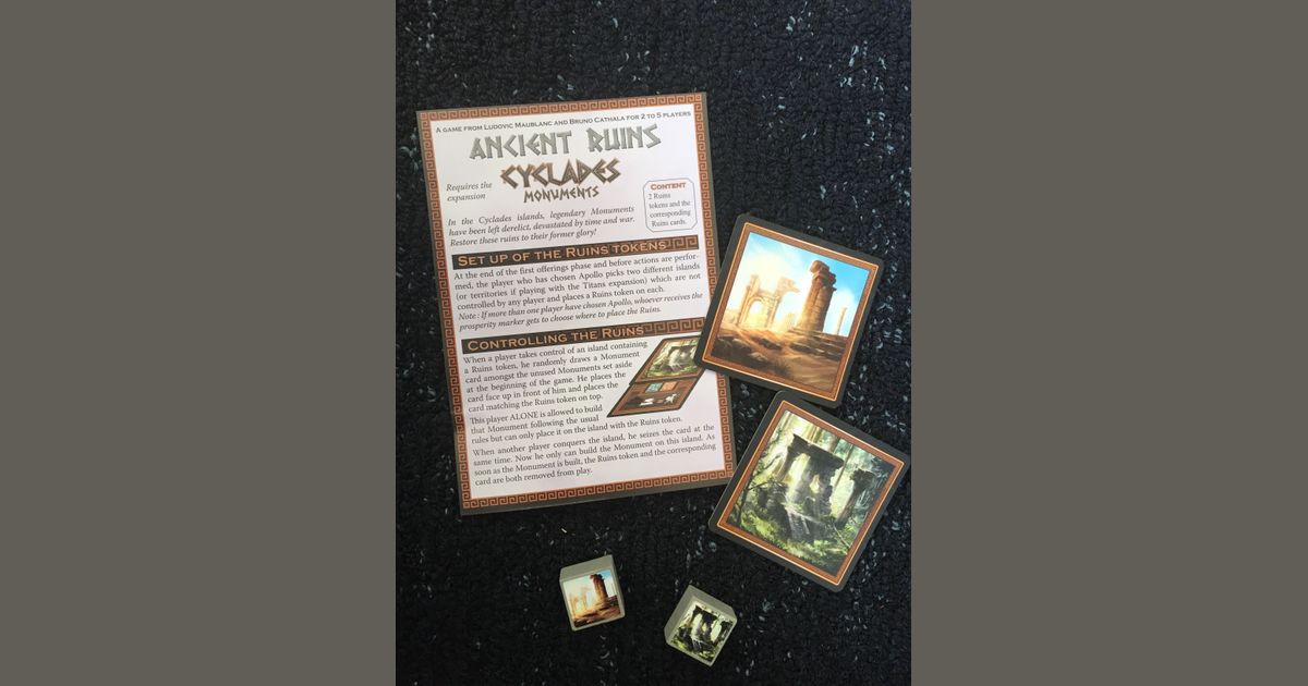 Cyclades Ancient Ruins Board Game Boardgamegeek If you guys give me more subscribers i will post home minecraft maps ancient ruins 2 with piston door minecraft map. cyclades ancient ruins board game