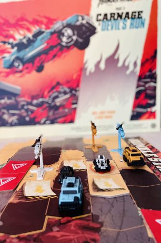 Expansión Thunder Road Carnage At Devil’s Run – 5 Tableros Dobles, Tokens De Peligro Y Dado De Fuego Para El Juego Base