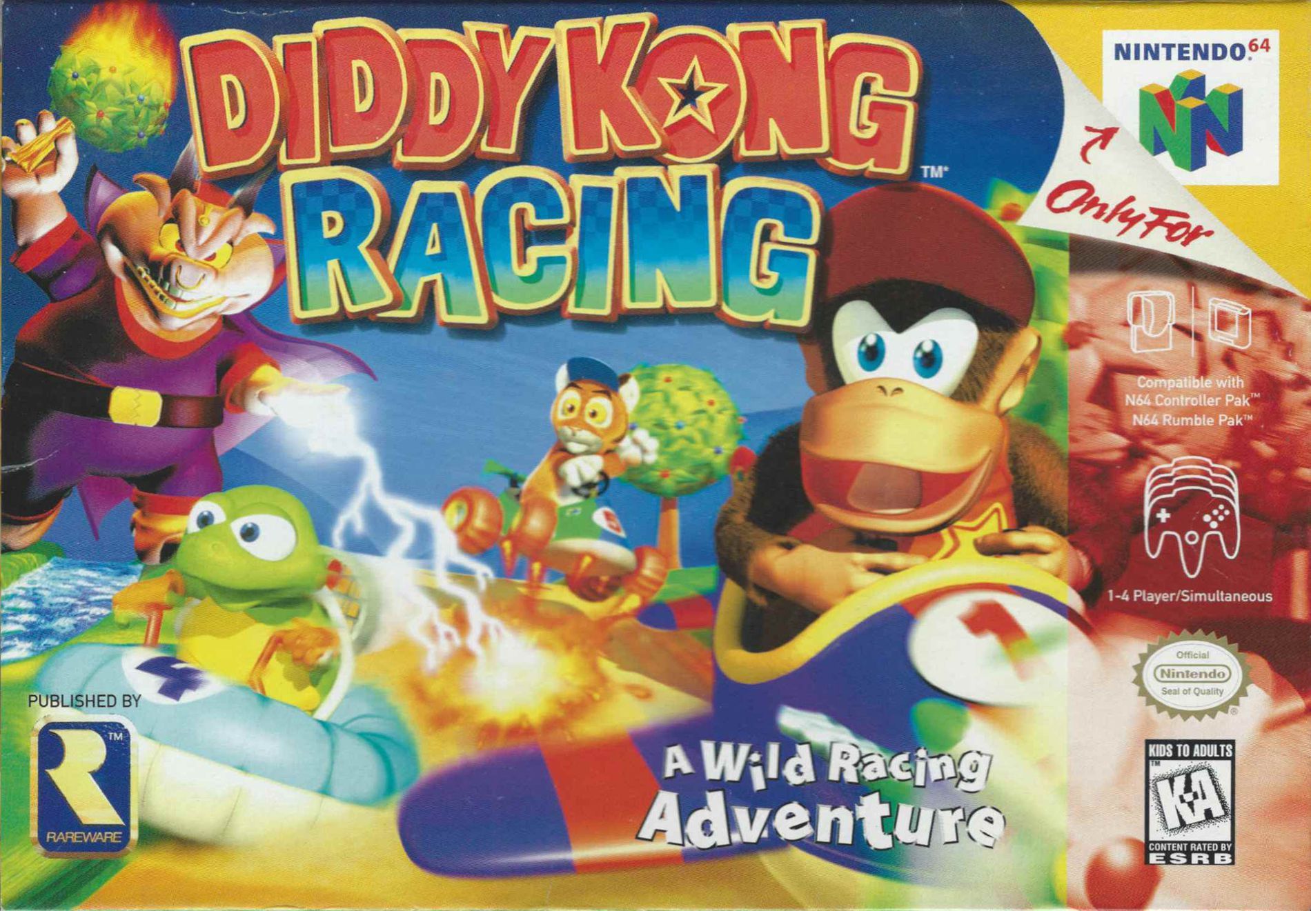 Diddy Kong Racing box art
