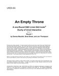 RPG Item: URD5-I04: An Empty Throne
