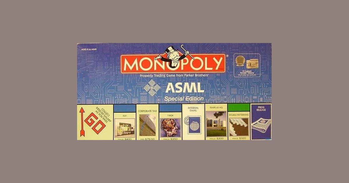 Monopoly ASML Special Edition Board Game BoardGameGeek