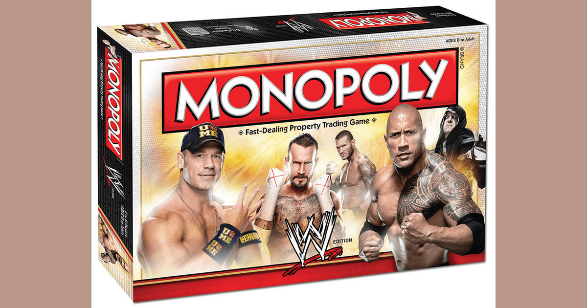 2017 AGGIORNAMENTO Monopoly Board Game WWE 