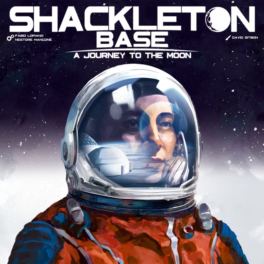 Shackleton Base Viaggio sulla Luna gioco da tavolo strategico per 1-4 giocatori - copertina ufficiale Ghenos Games