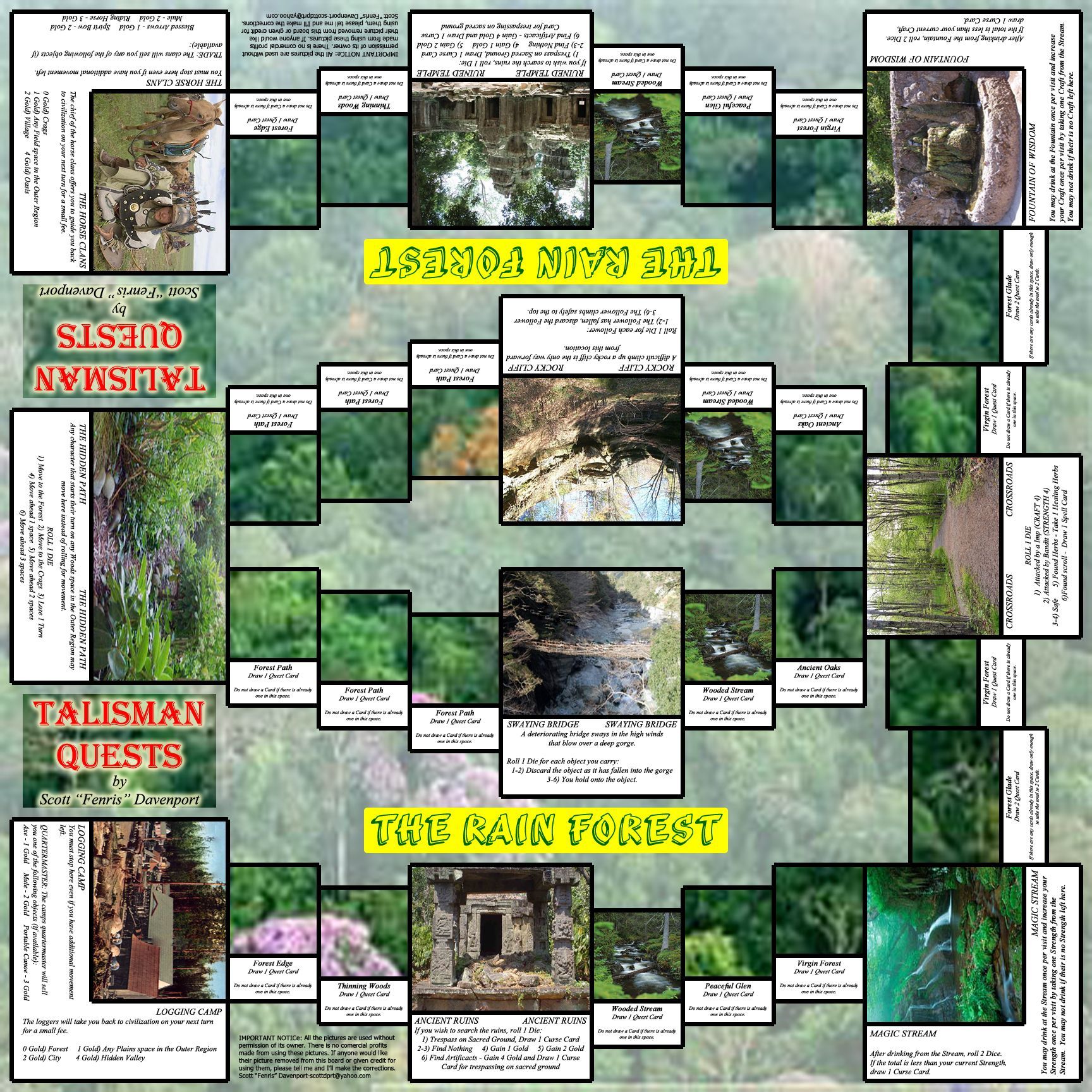 Talisman Quests: The Rainforest (fan expansion for Talisman)