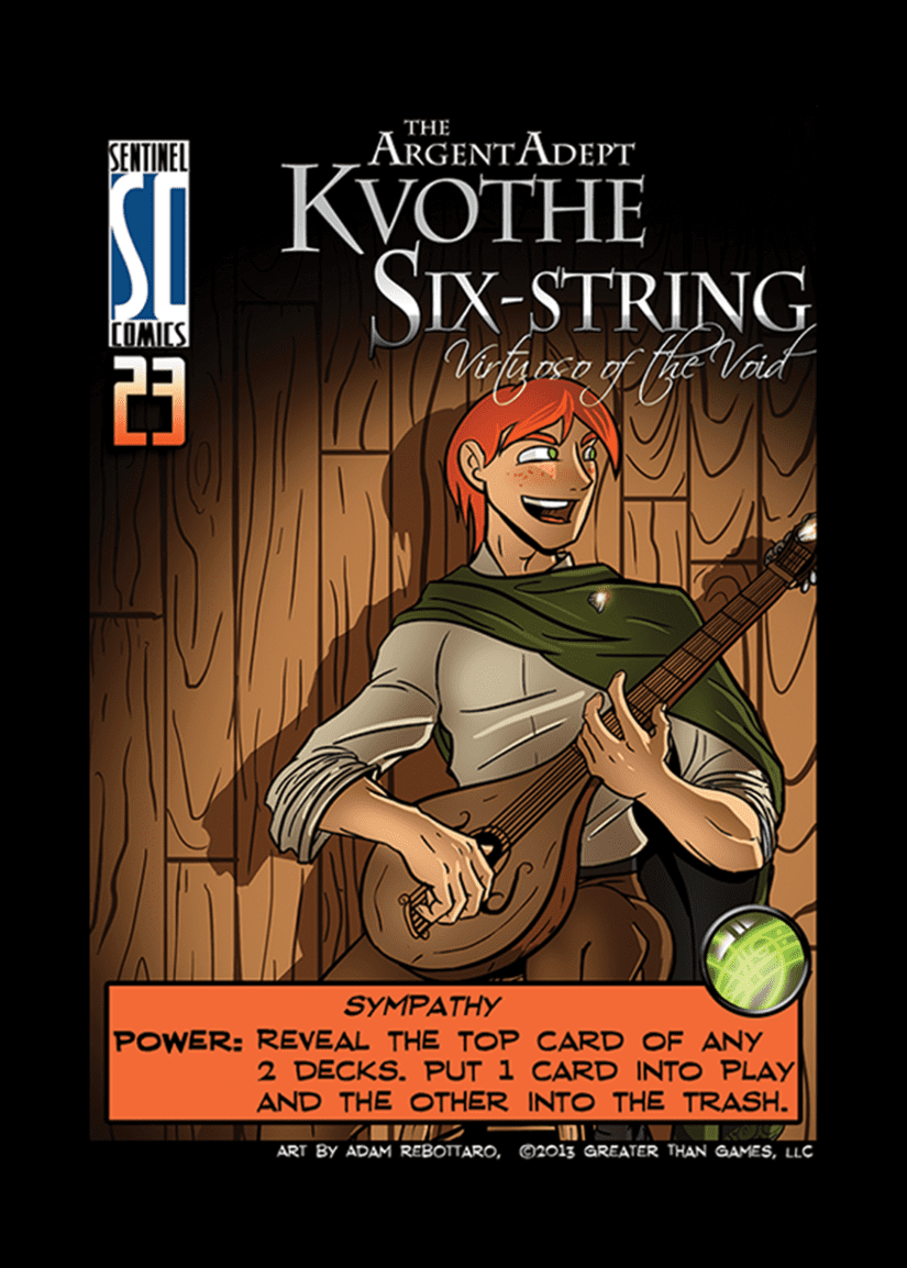 Sentinels of the Multiverse: Kvothe Six-String Argent Adept Promo Card