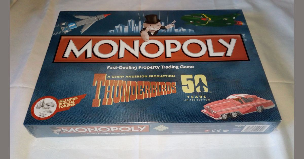 Monopoly 50 Years Limited Edition Board Game #NEW THUNDERBIRDS Winning Moves 