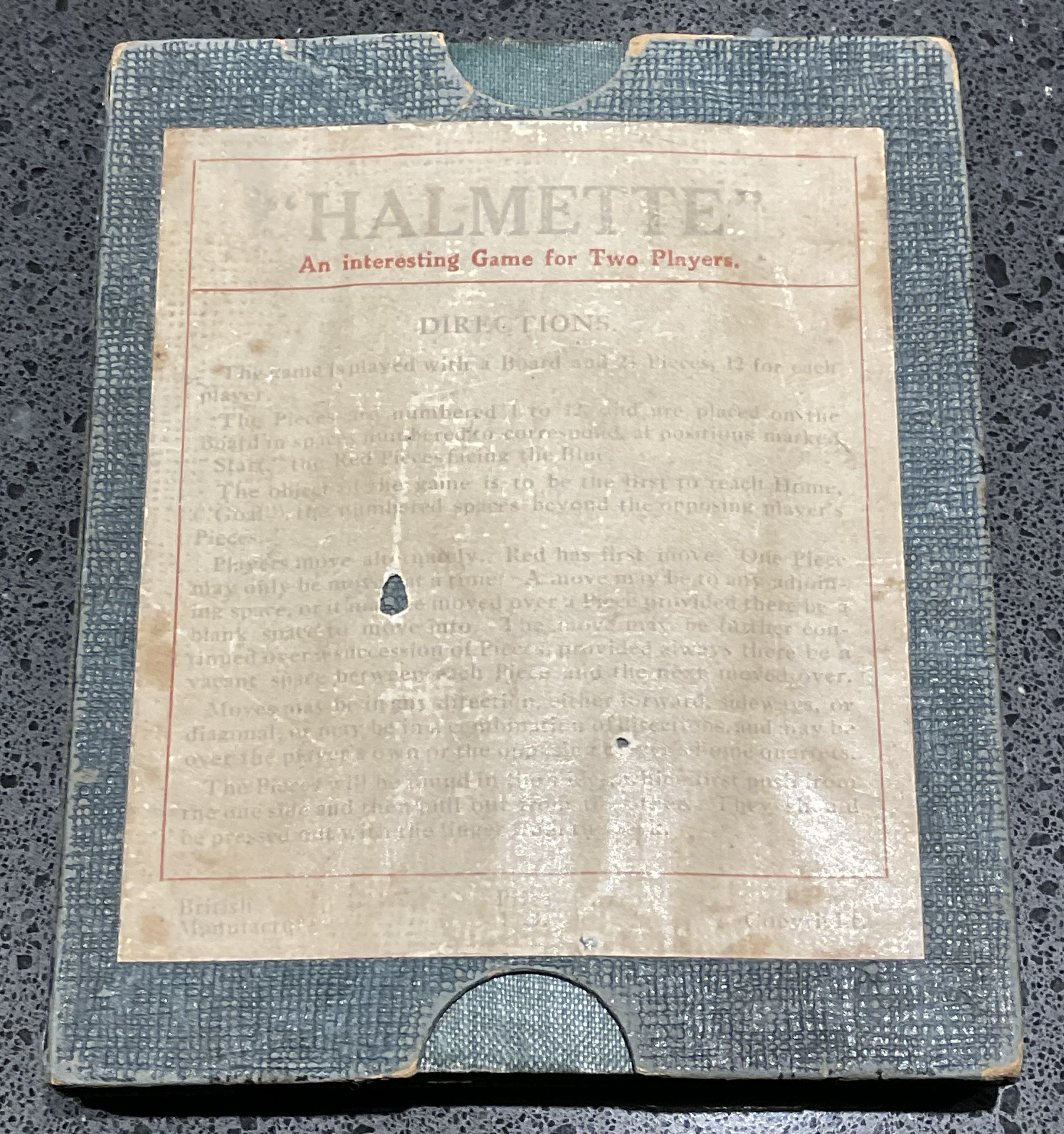 HALMETTE: An interesting Game for Two Players
