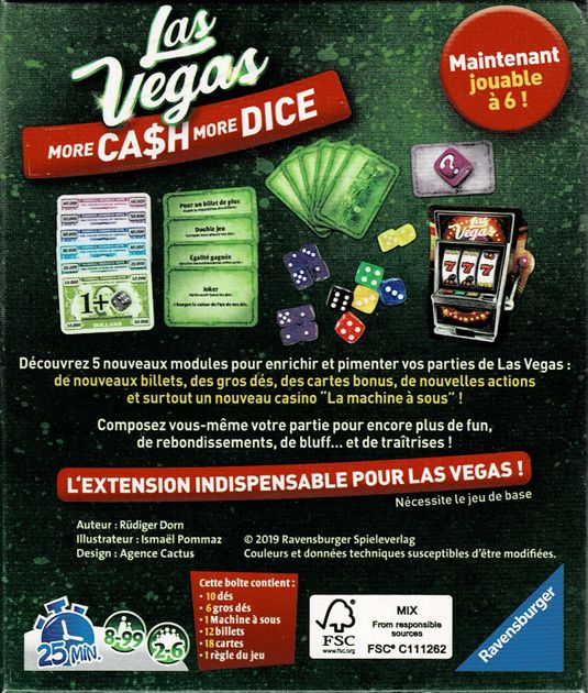 Jeu de casino : las vegas - more cash more dice - Ravensburger