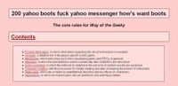 RPG Item: 200 yahoo boots f*** yahoo messenger how's want boots
