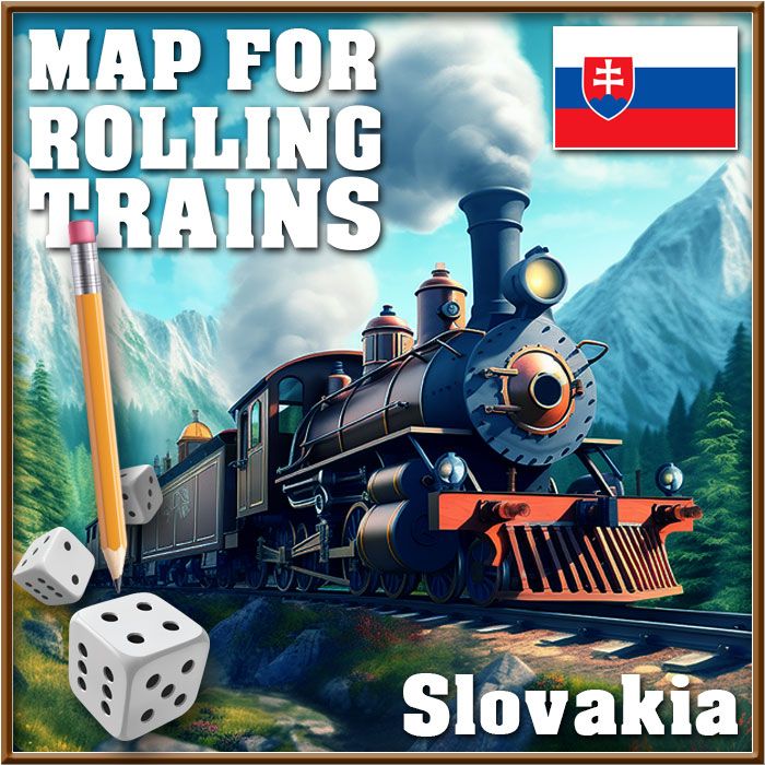 Map for Rolling Trains: Slovakia