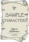 RPG Item: Age of Adventure RPG - Sample Characters