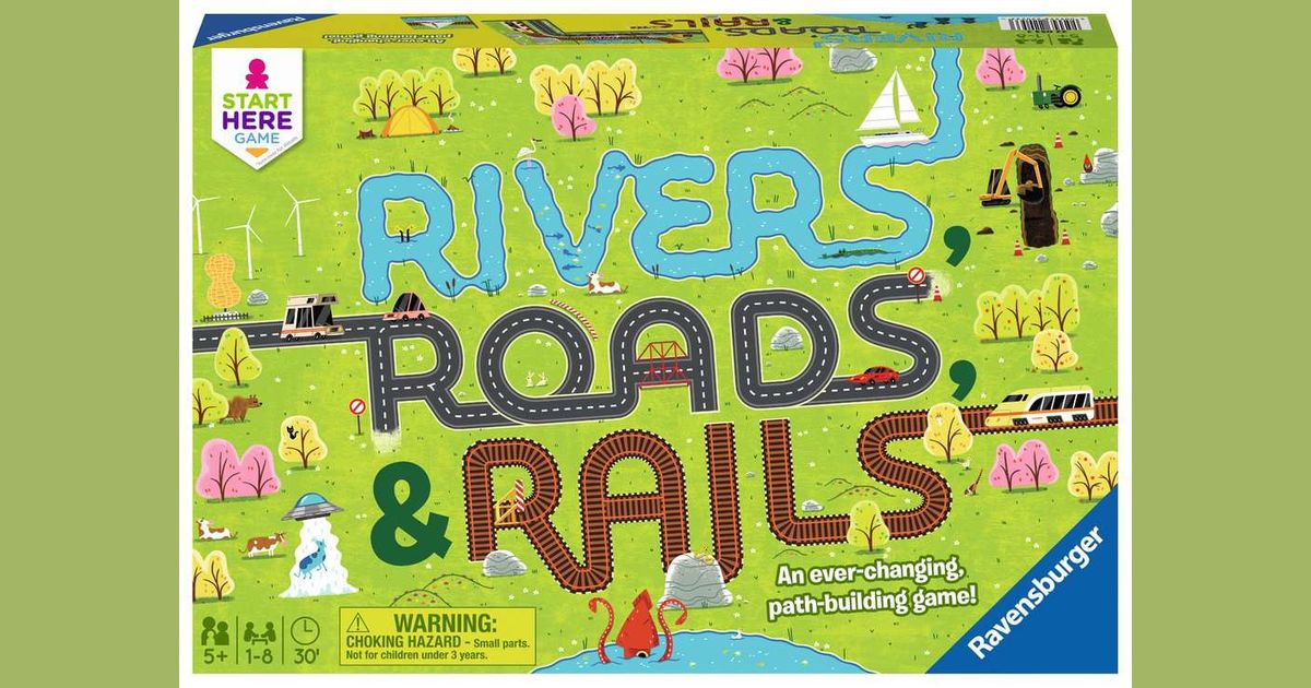 New Ravenburger River Roads And Rails Board Game 