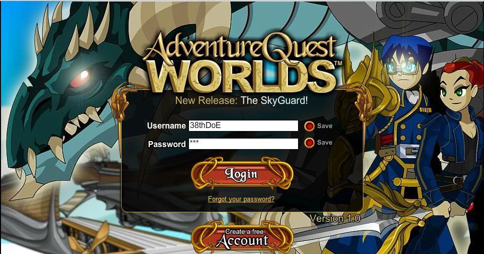 AdventureQuest Worlds on  Play Online Now!