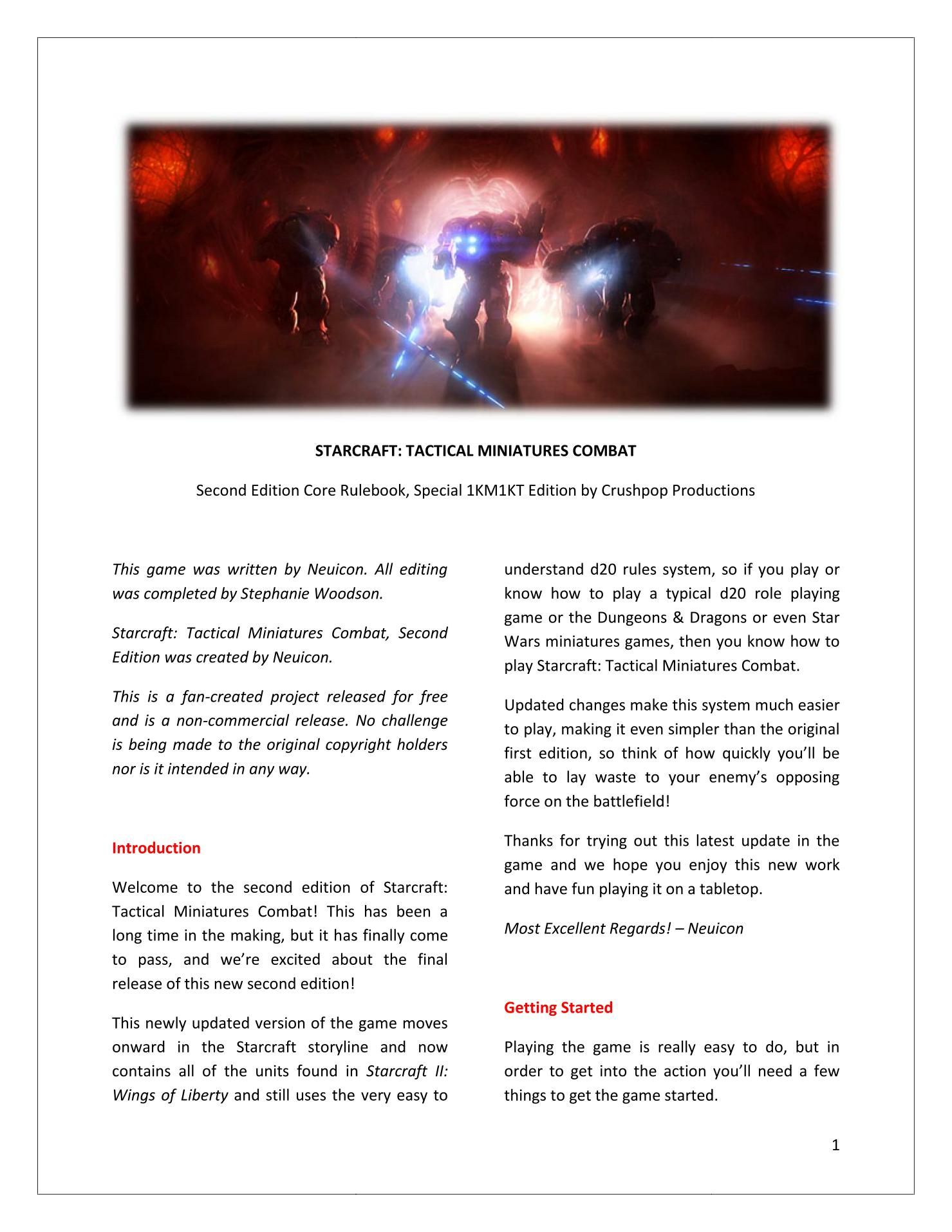 Starcraft: Tactical Miniatures Combat