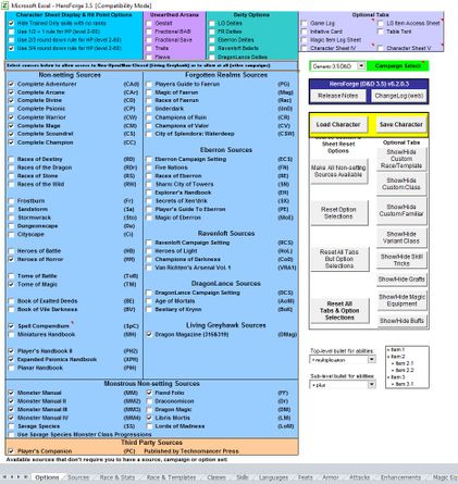 dnd 3.5 character sheet excel