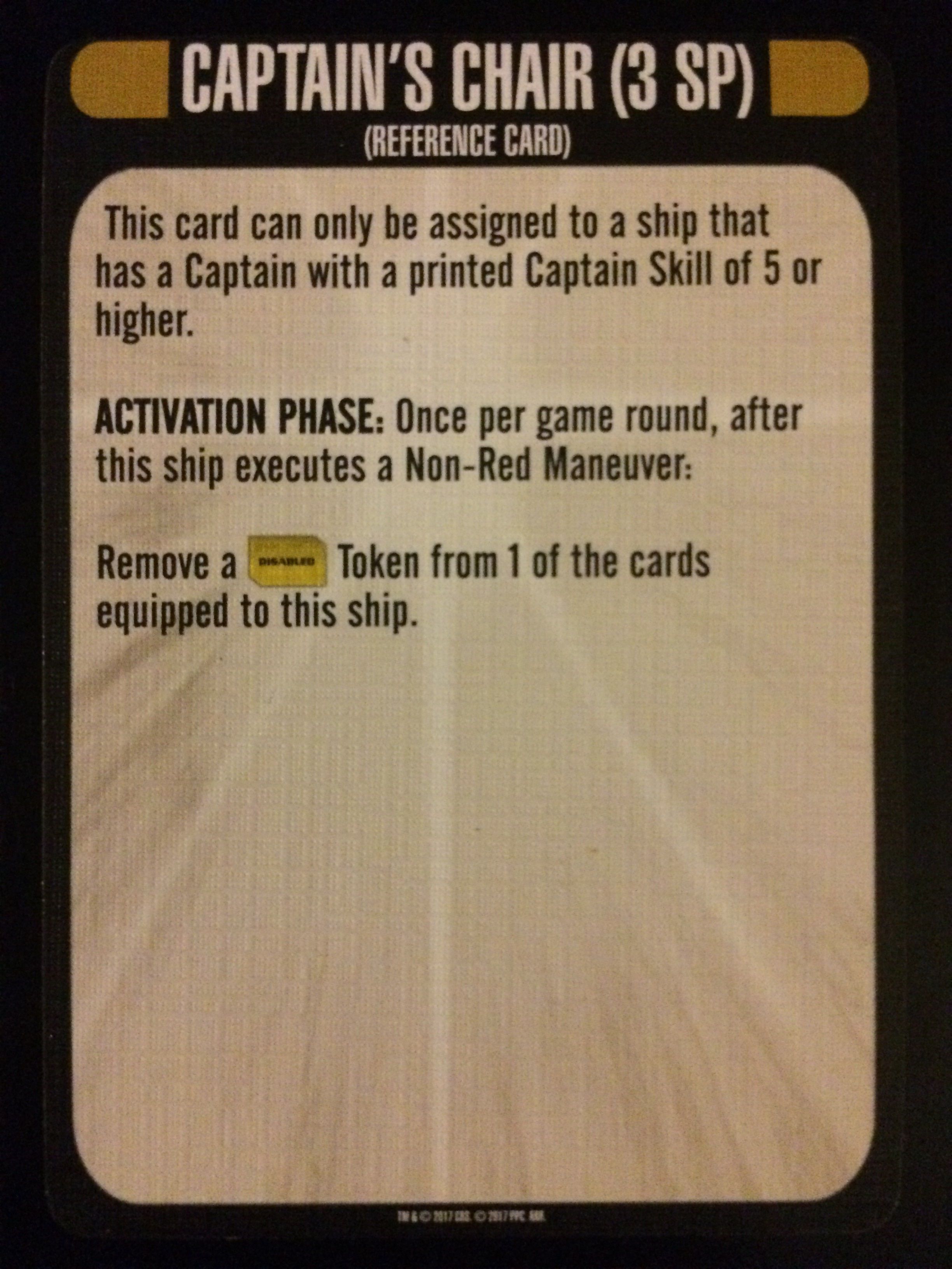 Star Trek: Attack Wing – Captain's Chair Resource