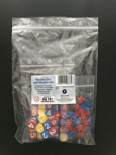 Europe Divided: Wooden Dice and Meeples Set