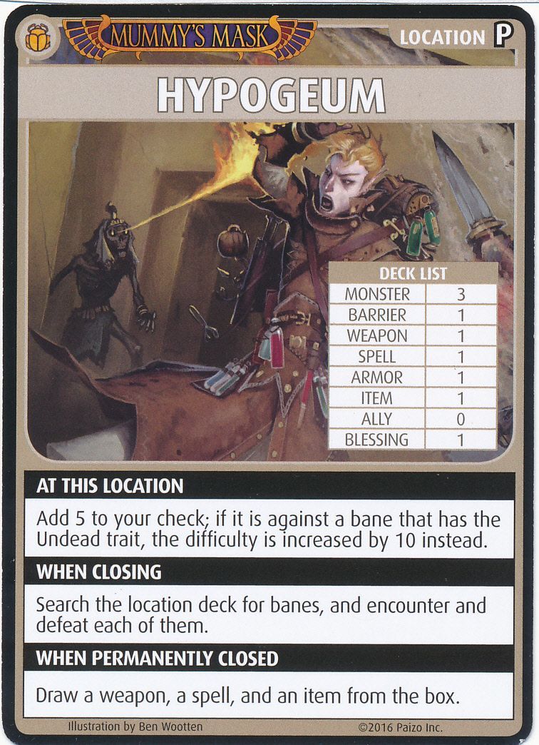 Pathfinder Adventure Card Game: Mummy's Mask – "Hypogeum" Promo Card