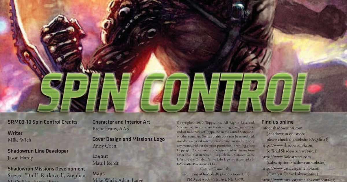 SRM03-10: Spin Control | RPG Item | RPGGeek