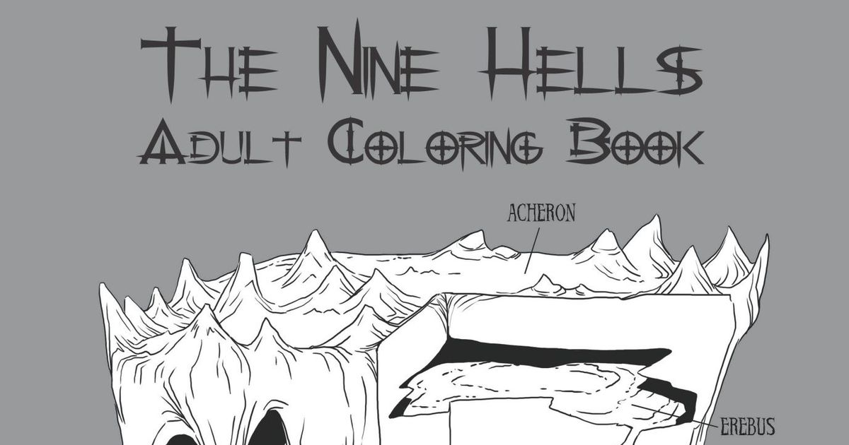 The Nine Hells Adult Coloring Book | RPG Item | RPGGeek