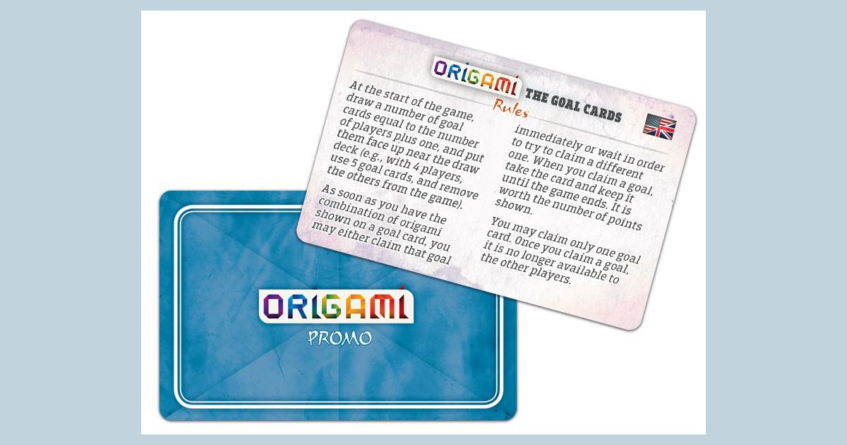Origami Promo Goal Cards Board Game Boardgamegeek After loading successfully,the system will automatically refresh.there is no need to refresh manually. boardgamegeek