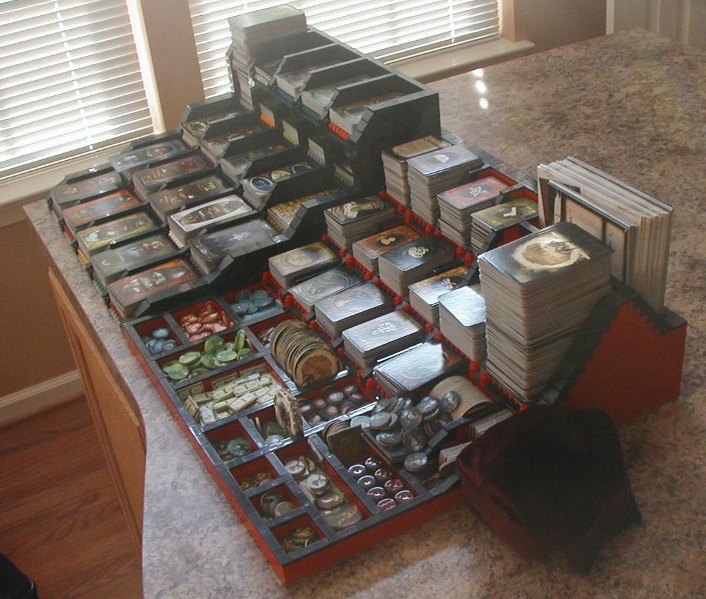 Building and Re-Organizing for an Endlessly Growing Arkham Horror, Part I |  LEGO Accessories for Board Games | BoardGameGeek