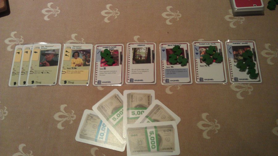 1st game... my wife beat me $150.000 to $140.000 / This is her final city claim