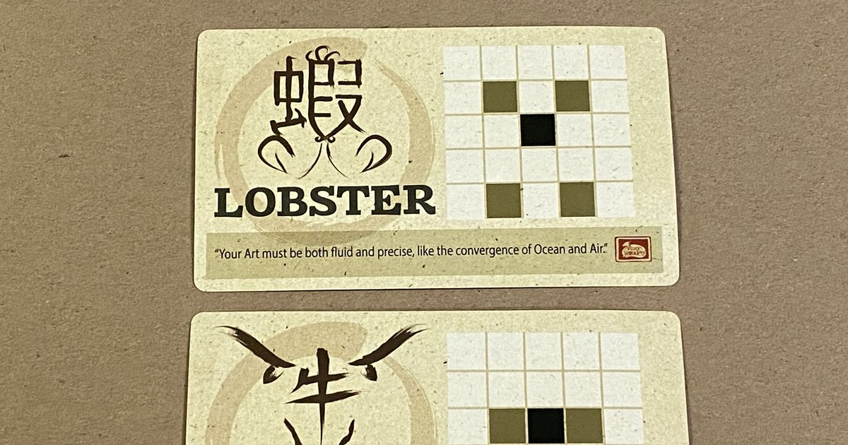 Onitama: Steer and Lobster Promo Cards | Board Game | BoardGameGeek