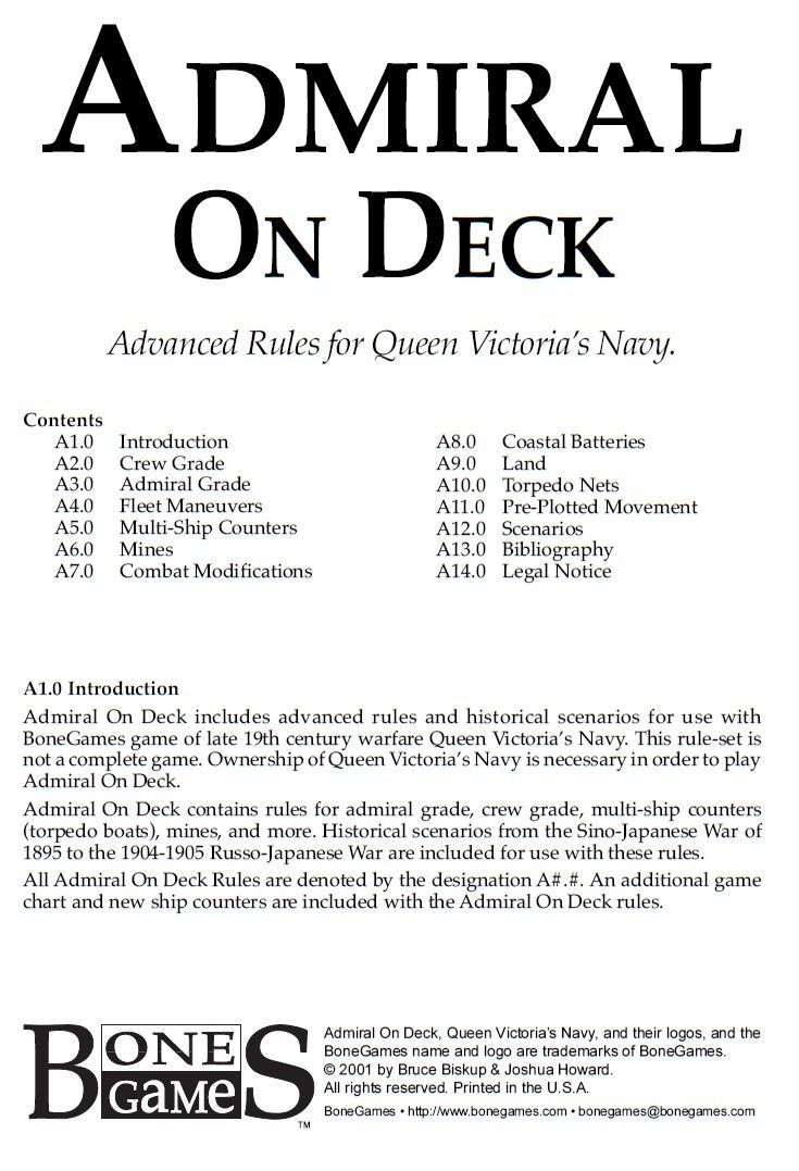 Admiral on Deck box art