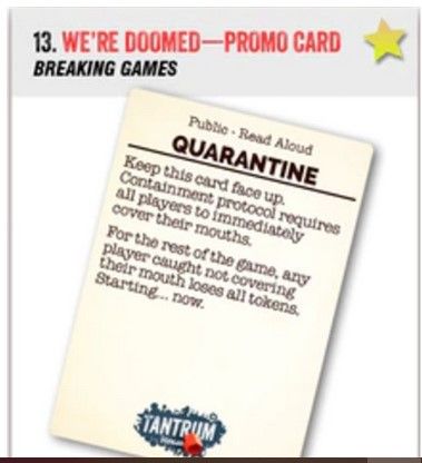 We're Doomed: Quarantine Promo Card