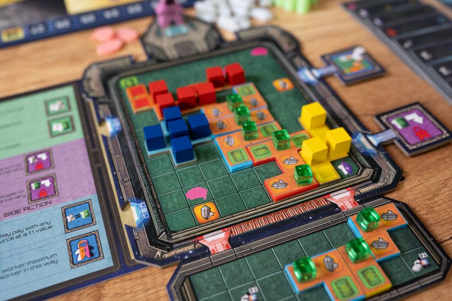 Collision Point project cards and discovery cards spread on table