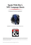 RPG Item: NPC Language Sheets